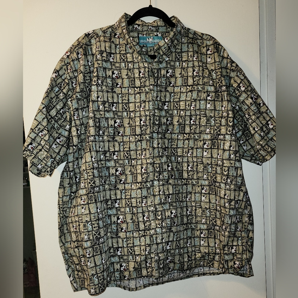 Big Dogs Men's Big & Tall‎ Button Down Shirt 2X? St. Bernard
